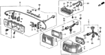 Diagram for 1988 Honda Civic Light Socket - 34152-SH5-003