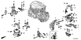 Diagram for 2022 Honda Odyssey Motor And Transmission Mount - 50810-THR-A02