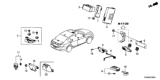 Diagram for 2014 Honda Accord Hybrid Car Key - 72147-T3W-A11