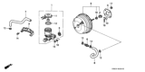 Diagram for 1995 Honda Civic Brake Master Cylinder - 46100-SR3-912