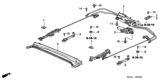 Diagram for 2002 Honda Civic Sunroof Cable - 70370-S5P-A01