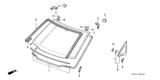 Diagram for 1998 Honda Accord Weather Strip - 73127-SX0-010