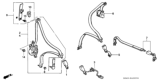 Diagram for 1996 Honda Civic Seat Belt - 04824-S01-A00ZA