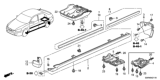Diagram for 2005 Honda Accord Hybrid Door Moldings - 75323-SDA-A11ZF