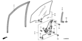 Diagram for Honda Fit Window Run - 72275-SAA-023