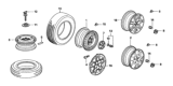 Diagram for Honda Element Rims - 42700-SCV-A62