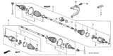 Diagram for Honda Insight Axle Shaft - 44306-S3Y-950