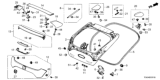 Diagram for Honda Civic Tailgate Lift Support - 74820-TGH-305