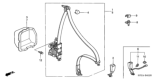 Diagram for 2004 Honda Insight Seat Belt - 04818-S3Y-A02ZD