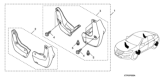 Diagram for Honda Crosstour Mud Flaps - 08P00-TP6-100A