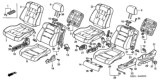 Diagram for 1999 Honda Accord Seat Cushion - 81532-S82-A22