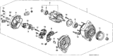 Diagram for 1999 Honda Civic Alternator - 31100-P2T-003