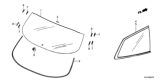 Diagram for 2017 Honda Pilot Weather Strip - 73213-TG7-A01