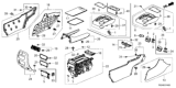 Diagram for 2020 Honda Ridgeline Center Console Base - 83416-TG7-A01ZC