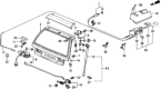 Diagram for 1991 Honda Civic Trunk Latch - 74800-SH5-003