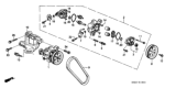 Diagram for 1989 Honda Civic Drive Belt & V Belt - 56992-PM5-A12