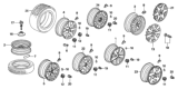 Diagram for 2005 Honda Accord Wheel Cover - 44733-SDB-A10