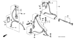 Diagram for 1988 Honda Civic Seat Belt - 04826-SH3-A00ZA