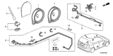 Diagram for Honda Antenna Base - 39152-SLN-003