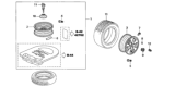 Diagram for Honda Accord Hybrid Spare Wheel - 42700-SDA-A51