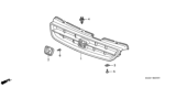 Diagram for 1998 Honda Accord Grille - 75101-S82-A01
