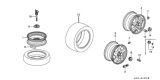 Diagram for 2001 Honda Prelude Tire - 42751-BRI-022