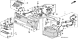 Diagram for 1992 Honda Accord Tail Light - 34150-SM5-A21