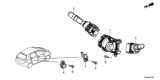 Diagram for 2017 Honda Fit Wiper Switch - 35256-T0A-S01