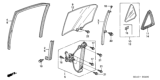 Diagram for 2003 Honda Accord Window Regulator - 72710-SDC-A01