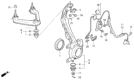 Diagram for 1992 Honda Prelude Control Arm - 51450-SS0-A01