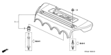 Diagram for 2009 Honda Civic Engine Cover - 17121-RRB-A00