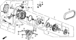 Diagram for 1990 Honda Prelude Drive Belt & V Belt - 38920-PK1-A04