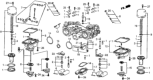 Diagram for 1983 Honda Prelude Carburetor Needle And Seat Assembly - 16155-168-681