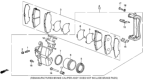 Diagram for Honda Accord Brake Caliper Piston - 45216-SD4-003