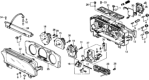 Diagram for Honda Prelude Gauge Trim - 78155-SF1-003