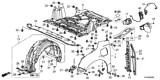 Diagram for Honda Clarity Electric Wheelhouse - 74150-TRV-A01