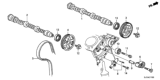 Diagram for 2013 Honda Ridgeline Camshaft - 14100-RJE-A00