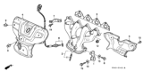 Diagram for 1993 Honda Del Sol Exhaust Manifold - 18100-P08-000