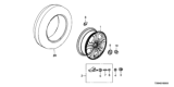 Diagram for Honda Fit EV Spare Wheel - 42700-TX9-A91
