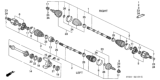 Diagram for 1994 Honda Accord Axle Shaft - 44011-SV1-N00