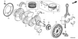 Diagram for 2014 Honda Accord Hybrid Pistons - 13020-5K0-A00