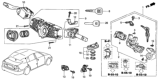 Diagram for 2003 Honda Civic Wiper Switch - 35256-S5A-A51