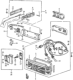 Diagram for 1981 Honda Prelude Side Marker Light - 33951-692-672