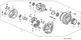 Diagram for 1999 Honda Odyssey Alternator - 31100-P8F-A01