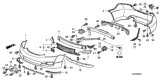 Diagram for 2008 Honda Civic Bumper - 04715-SVA-A90ZZ