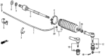 Diagram for 1984 Honda Prelude Tie Rod End - 53540-SB0-003