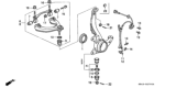 Diagram for 1993 Honda Civic Control Arm - 51450-SR3-A02