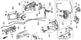 Diagram for 2000 Honda Civic Door Lock Cylinder - 72146-S04-003