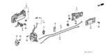 Diagram for Honda CRX Door Latch Assembly - 72110-SH3-A01