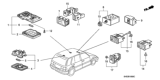 Diagram for 1988 Honda Civic A/C Switch - 35500-SH3-A01